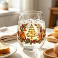 thumbnail image 2 of Christmas Glass Cup,12oz,Xmas Festival Holiday Glassware,Home Kichen Bar Dinking Soda Ice Water Coffee Beverage Cup,Evening Party Drinkware Suppies, 2 of 5