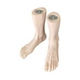 thumbnail image 1 of Bunblic PVC Mannequin Foot Feet Display Model,Flat Bottom,Support,Men Shoe Socks Male Foot Model for Retail Shop Socks Short Stocking brown, 1 of 8