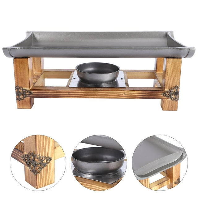 HLONK Portable Fish Grill with NonStick Design for Home Use Aluminium and Wooden Durable Assorted Color 30cm