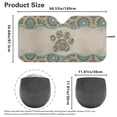 thumbnail image 4 of Yuyamidu Boho Car Windshield Sunshade Dog Paw Reflective Sun Visor for Big Sedan Van SUV Fashion Automotive Windshield Shade Screens Keep Your Vehicle Cool and Damage Free, 4 of 7