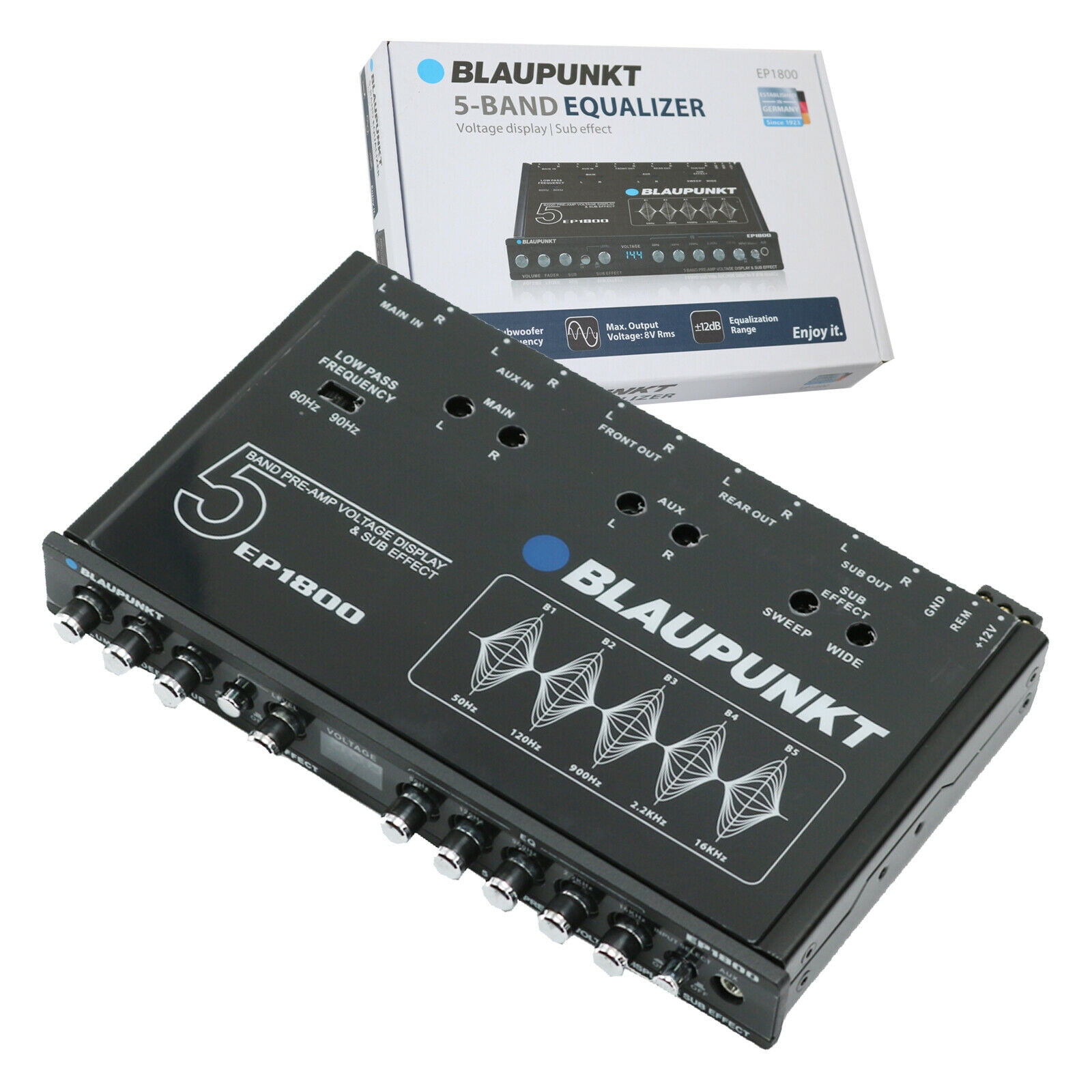 BLAUPUNKT EP1800 Car Audio Band Equalizer With Voltage Display Sub Effect - Walmart.com