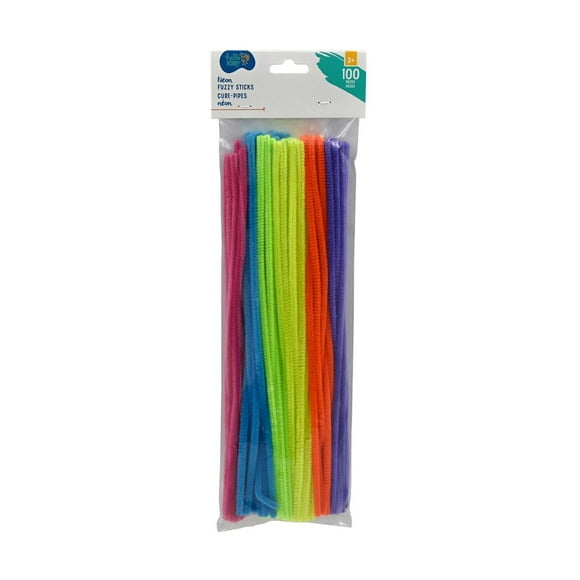 Hello Hobby Neon Fuzzy Sticks, Bendable, flexible & fuzzy