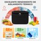 thumbnail image 3 of 2PCS Bolsa Lonchera Termica, Gran Capacidad, Aislamiento de Doble Capa, Bolsa de Almuerzo, con Asa y Correa Desmontable, para Trabajo, Escuela (Negro + Negro), 3 of 4
