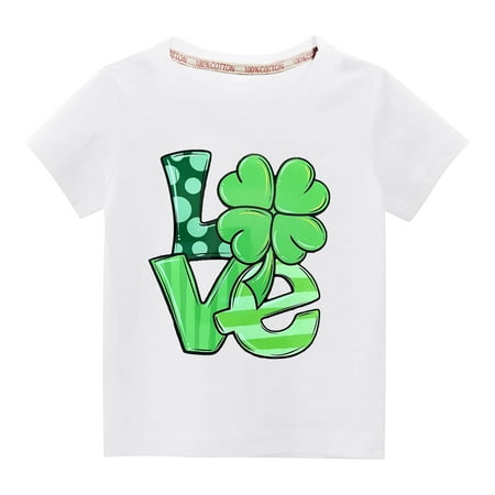 

GERsome Unisex Infant Baby Crew Neck T-Shirt Toddler Short Sleeve Heart Tees Shirts for Boys Girls
