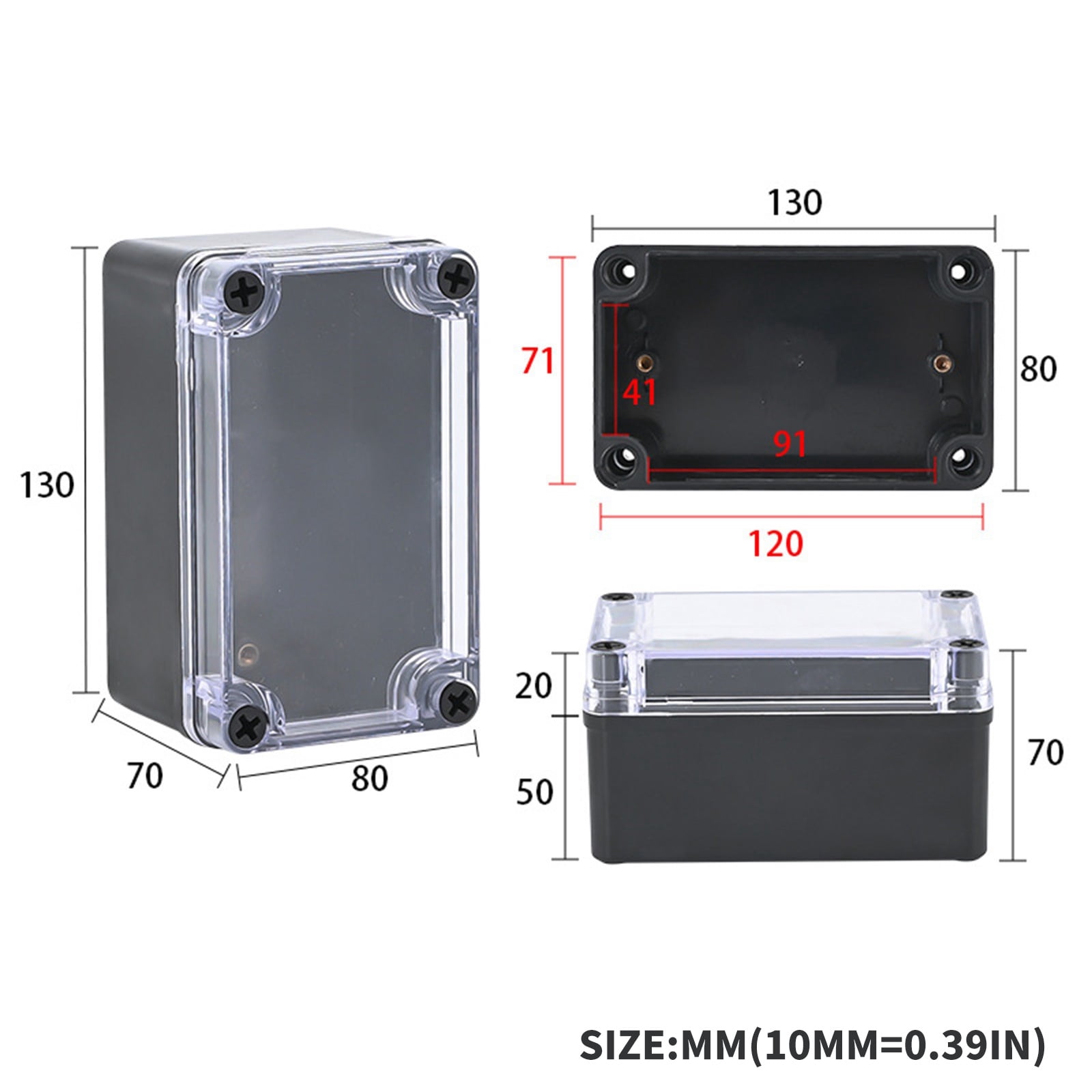 Waterproof Power Case Junction Box Dustproof Electrical Project Box Enclosure Case Outdoor Electrical Connection Boxes