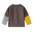 thumbnail image 4 of SJLDQY Toddler Boys T Shirt Girls Autumn Long Sleeve Stripe Cartoon Prints Clothing Grey 2-3 Years, 4 of 4