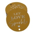 thumbnail image 1 of Inkdotpot Silver Foil Paper Hang Tags Let Love Sparkle Wedding Favor Tags 100 Pieces, 1 of 6