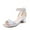 SILVER-METALLIC, variant on DREAM PAIRS Girls Sandals High Heels Princess Wedding Party Ankle Strap Dress Chunky Pump Shoes Open Toe