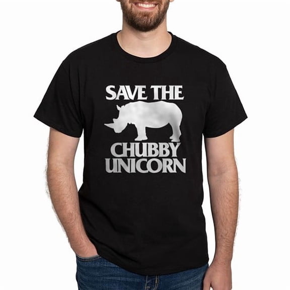 CafePress - Save The Chubby Unicorn Dark T Shirt - Men's Classic Cotton T-Shirts