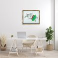 thumbnail image 2 of Stupell Hula Turtle Funny Tortoise Landscape Painting Gold Floater Framed Art Print Wall Art, 2 of 6