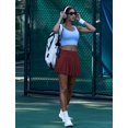 thumbnail image 6 of Pinspark Pleated Skirts for Women High Waisted Tennis Skort with Shorts Tummy Control Golf Skorts Quick Dry Skater Skirt, 6 of 6