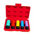 thumbnail image 2 of Juego de 5 vasos genéricos para tuercas de rueda de 1/2 pulgada, juego de vasos de impacto, protector de rueda fácil de usar, juego de extractor de Caja de almacenamiento roja, 2 of 8