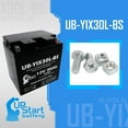 thumbnail image 3 of UB-YIX30L-BS Battery Replacement for 2006 Harley-Davidson FL, FLH Series (Touring) 1450 CC Motorcycle - Factory Activated, Maintenance Free, Motorcycle Battery - 12V 30AH, UpStart Battery Brand, 3 of 9