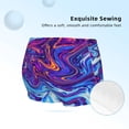thumbnail image 2 of Rocae Swirl Print Blue Purple for Girls' Cotton Boxer Briefs, Soft Mid-rise Panties-X-Small, 2 of 5