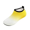 thumbnail image 3 of GrmtClth Unisex Oversized Quick Drainage Water Shoes Gradient Print For Beach Camping And Snorkeling Trips Yellow 35(US/5), 3 of 5