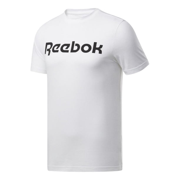 Playera Reebok Hombre Caballero Blanco Entrenamiento Graphic blanco L