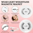 thumbnail image 6 of ZYNERY Magnetic Eyelashes Kit - 2 Pairs Reusable Fake Lashes with Applicator & Storage Box, No Glue Needed, Natural Look for Beginners, Easy to Wear and Remove (Natural), 6 of 7