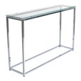 thumbnail image 5 of Geo XL Rectangle Clear Glass and Chrome Console Table, 5 of 5