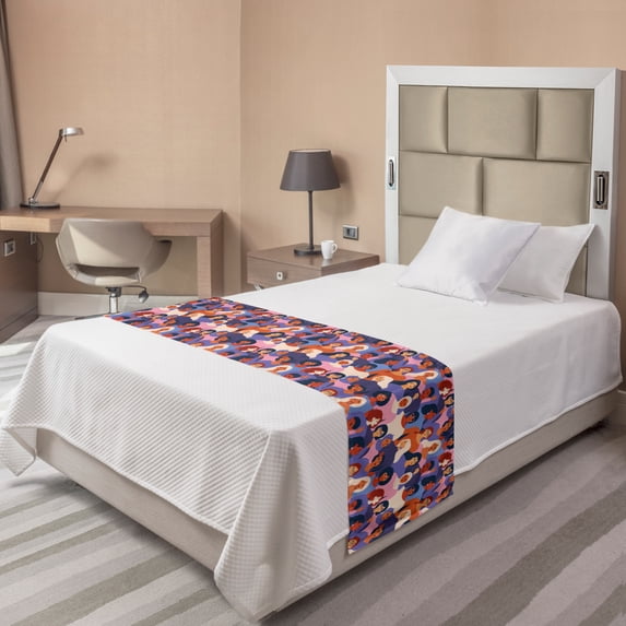 Feminist Bed Runner, Female of Diverse Ethnics or Backgrounds Assembled Together Empowerment, Decorative Accent Bedding Scarf for Hotels Homes and Guestrooms, Twin, Multicolor, by Ambesonne