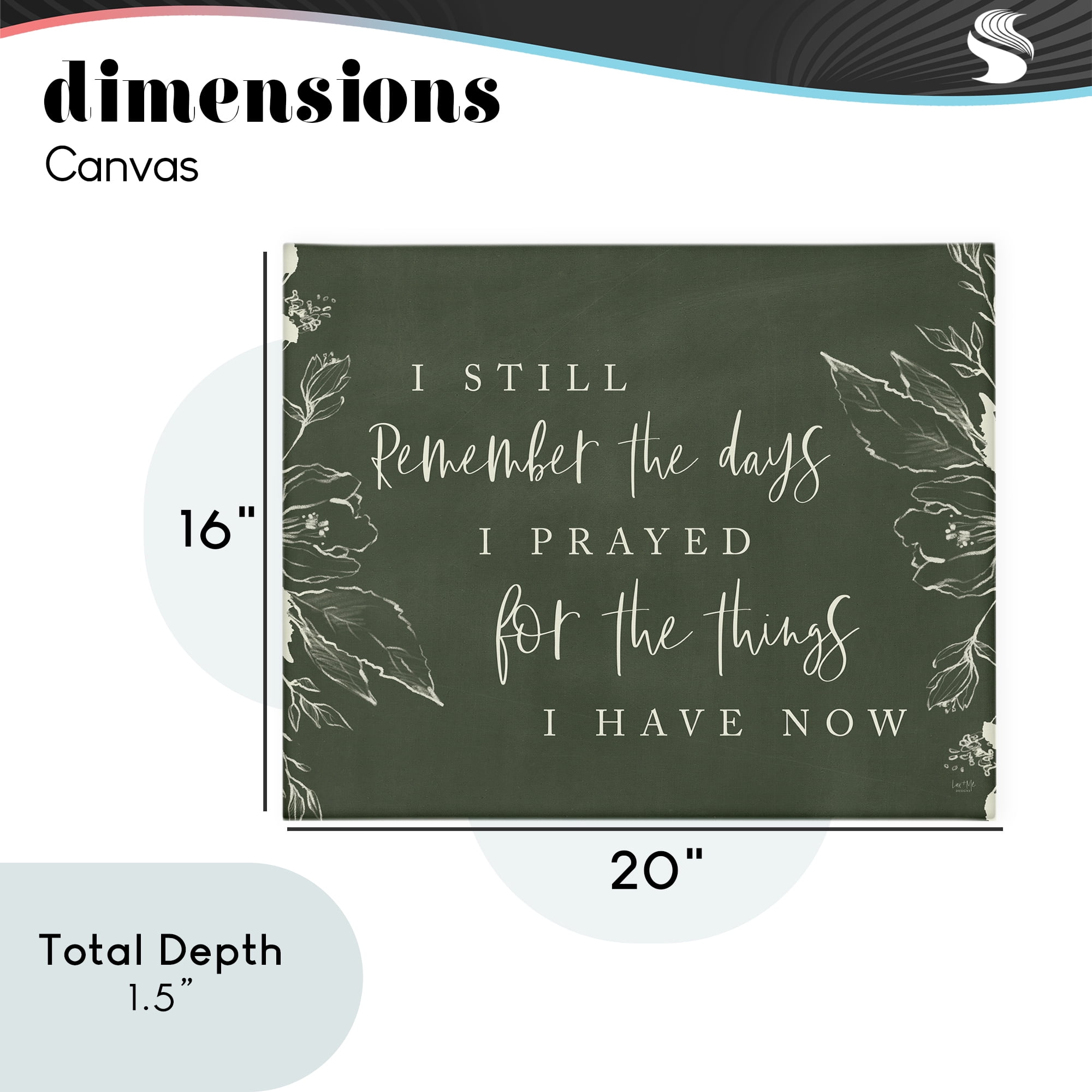 Prayed For What I Have Now Canvas Wall Art, design by Lux + Me Designs