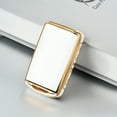 thumbnail image 6 of OFFCURVE for Mazda Key Fob Cover Case Soft TPU Key Fob Case for 2020 2021 2022 2023 Mazda CX5 CX30 CX9 2019 2020 2021 Mazda 3 Mazda 3 Hatchbac White Gold, 6 of 9