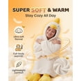 thumbnail image 5 of Duck Pajamas, Duck Onesie, Duck Blanket, Blanket Hoodie, Funny Onesies for Adults, Wearable Goose Blanket Hoodie Onesie Oversized Flannel Cozy Hooded with Sleeves Shoes Sleeping Pajamas for Adult, 5 of 9
