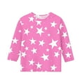 thumbnail image 4 of Delliss Girls Star Print Crew Neck Blouse, 4 of 5