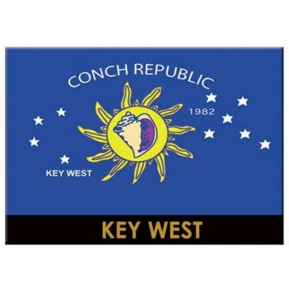 Key West Florida Conch Republic Flag Fridge Collector's Souvenir Magnet 2.5 inches X 3.5 inches