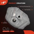 thumbnail image 2 of A-Premium Fuel Tank with O-Ring Compatible with Honda Accord 1998-2002 & Acura TL 1999-2003, CL 2001-2003, Gas, Replace# 17500-S84-A00, 17500-S84-A10, 2 of 8