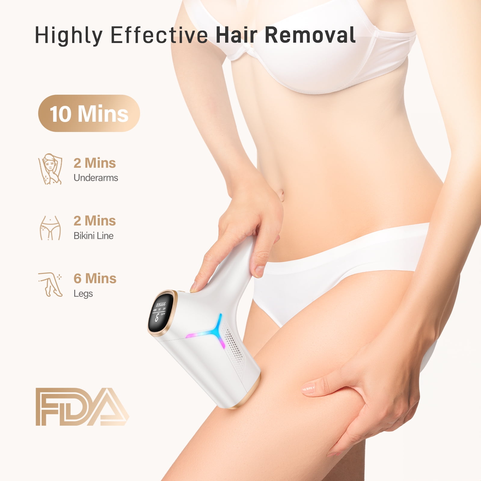 IPL Laser Hair Removal for Women and Men, JOOYEE 5.2 cm² Contact