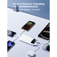 thumbnail image 2 of Portable Charger 10000mAh Power Bank with Built in Cable, (22.5W Output + 18W Input) ,Compatible with IPhone and Samsung's Fast Charging LCD Display Battery Pack, 2 of 5
