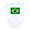 Cloud White, variant on CafePress - Brazil Flag Body Suit - Baby Light Bodysuit, Size Newborn - 24 Months