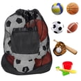 thumbnail image 2 of Mesh Bag Adjustable Drawstring Soccer Storage Bags Waterproof Sports Ball Pack Volleyball Football Pocket, Small, 2 of 10