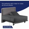 thumbnail image 4 of Top Split King Sheets Sets For Adjustable Bed - Split Down 36" from The top Split Head King Size Fits 25-30" Deep Pocket, 1000-TC Egyptian Cotton (Solid, Dark Gray), 4 of 4
