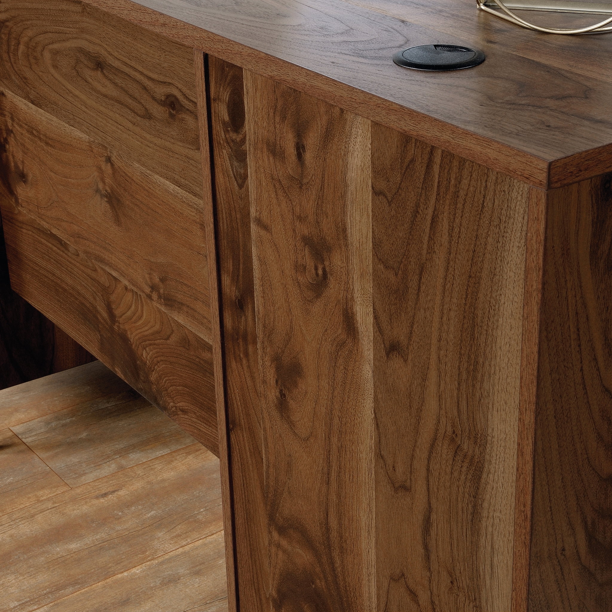 Sauder Clifford Place Executive Desk, Grand Walnut Finish
