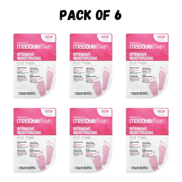 Masque Bar Masque Hydratant Intensif pour les Pieds, Lot de 6