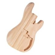 Muslady -T02 Unfinished Electric Guitar Body Sycamore Wood Blank Guitar Barrel for Style Bass Guitars DIY Parts