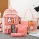 thumbnail image 5 of Qarigey escolar multifuncional con bolsas adicionales para estudiantes Bolsas para la escuela escolar Mochilas rosa, 5 of 6