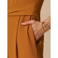 thumbnail image 5 of DARING DIVA Women's V Neck Casual Sleeveless Wide Leg Jumpsuit S Orange, 5 of 6
