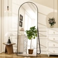 thumbnail image 4 of BEAUTYPEAK 71"x 26" Oversized Full Length Mirror Arch Standing Floor Mirror Full Body Mirror, Black, 4 of 10