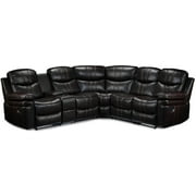 Reagan 6-Piece Reclining Sectional - Chocolate Brown