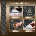 thumbnail image 3 of Baroque Peel and Stick Wallpaper Elegant Baroque Damask Antique Gold Navy Wall Mural 17.7in x 9.8ft Self Adhesive Removable Wall Paper Renter Friendly Wallpaper for Bedroom Livingroom Men, 3 of 8