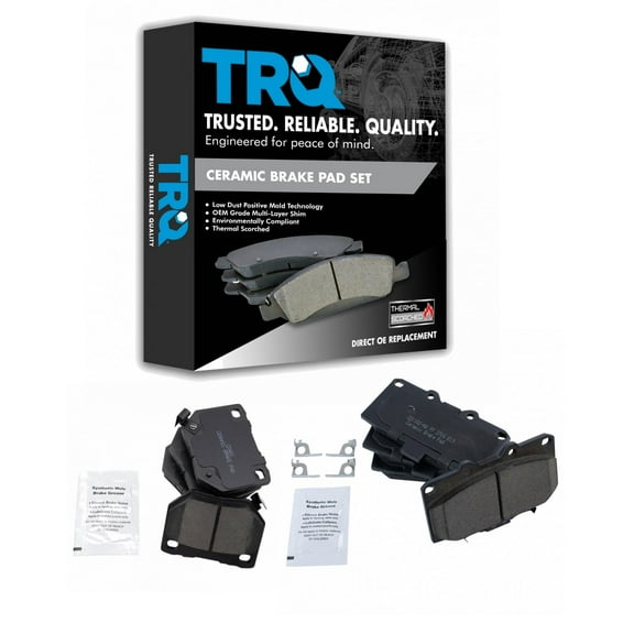 TRQ Front & Rear Ceramic Disc Brake Pad Kit for 2006-2007 Subaru Impreza WRX New BFA20185