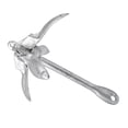 thumbnail image 4 of Ancres, Solide Ancre Pliable Durable Large Utilisation 4 Douves pour Bateau Acier au Carbone Noir, Acier au Carbone Rouge, Acier au Carbone Galvanisé Argent, 4 of 8