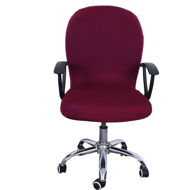 Elastic Swivel Computer Chair Cover Office Home Armchair Seat Decor Slipcover Maroon