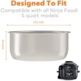 thumbnail image 2 of Sicheer Stainless Steel Inner Pot Replacement Insert Liner Accessory Compatible with Ninja Foodi 5 Quart, 2 of 3