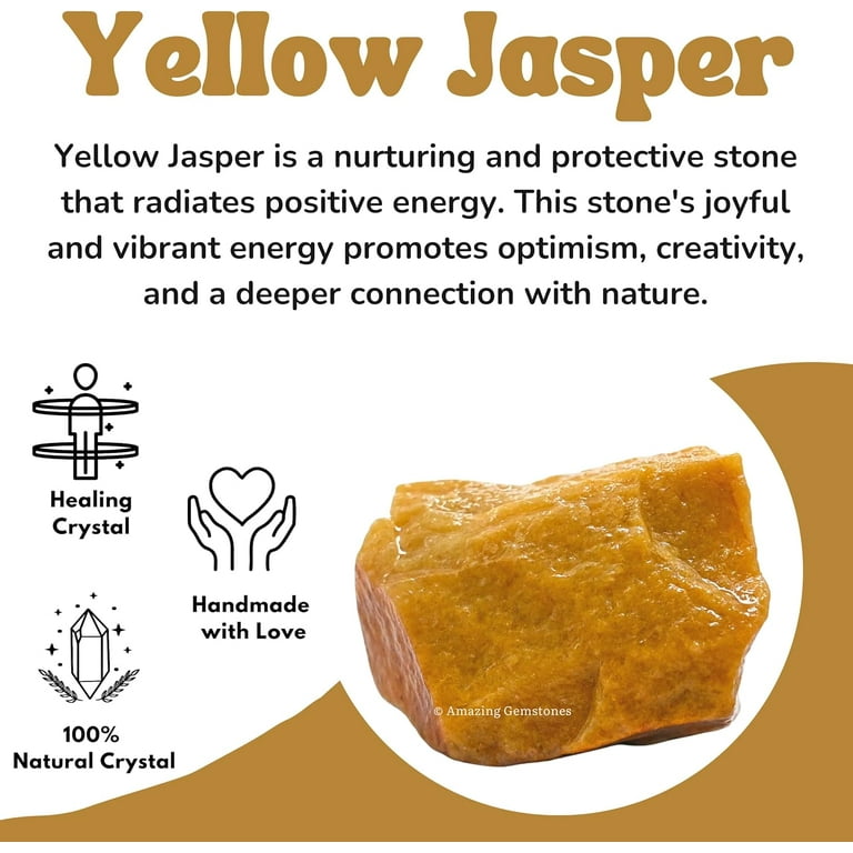 Yellow Jasper Crystal Raw Stones (2 Pieces) - Walmart.com