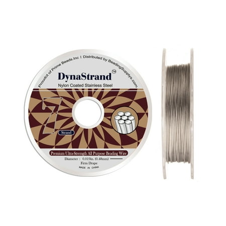 0.375 Inch 3 Strand - Dynastrand Beading Wire 7 Strand Firm 0.019 Inch Diameter 30 foot spool