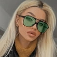 thumbnail image 2 of Lunettes de Soleil Rondes Classiques pour Unisexes, Lunettes de Mode, Monture Surdimensionnée, Nuances Rétro pour Toutes Occasions, 2 of 5