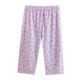thumbnail image 2 of Womens Soft Cotton Capri Pajama with Elastic Waistband Comfy Casual Printed Loose Fit Sleepwear Bottoms XL-5XL, 2 of 4